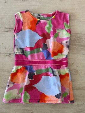 Aigle Colorful Abstract Sleeveless Dress - Pink Multi Size 6